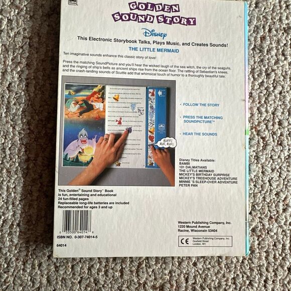 Golden Sound Story Disney The little Mermaid a golden sight n book vintage 1991 - Picture 2 of 5